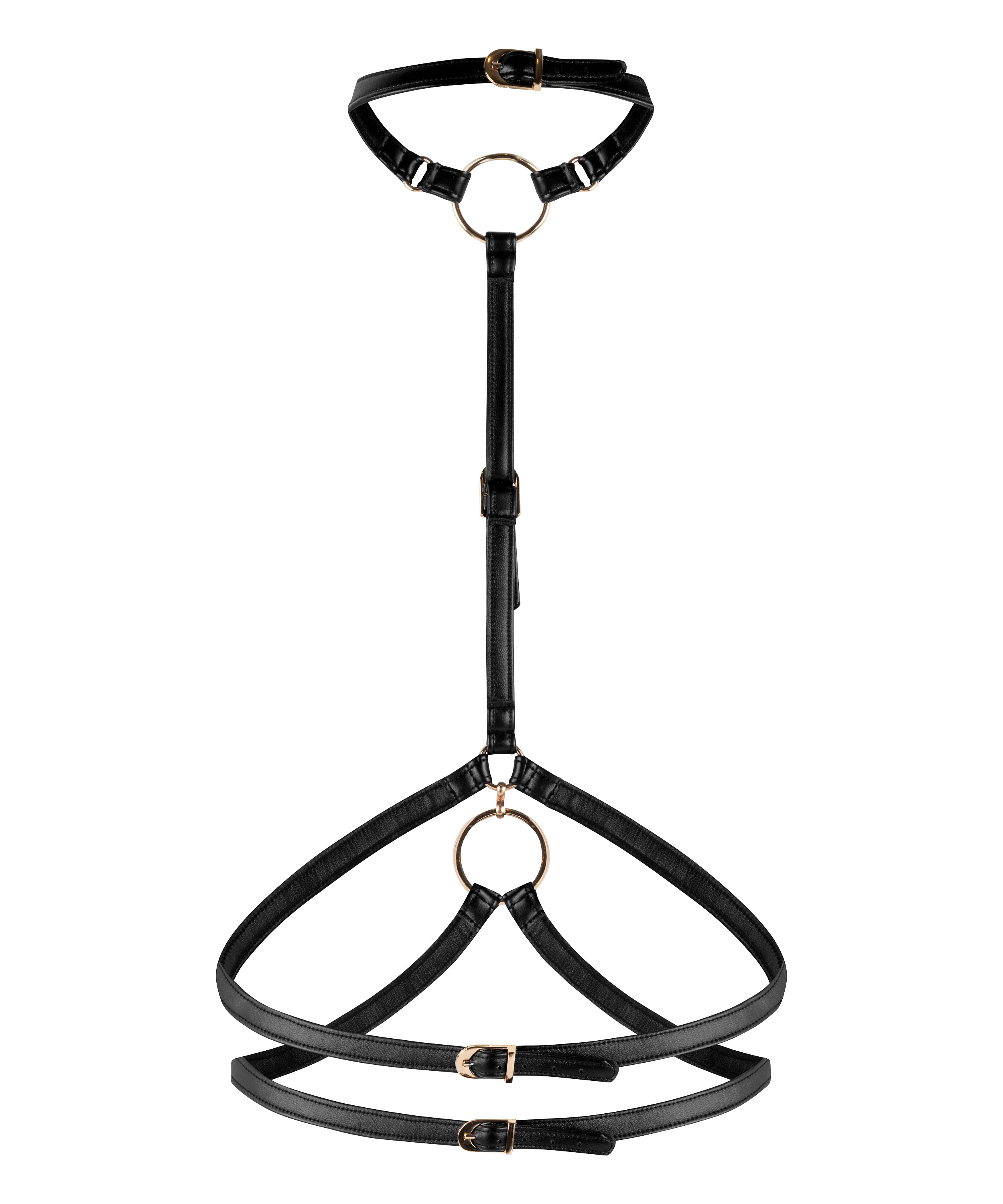 Uprząż ze sztucznej sk&oacute;ry, Czarny, main