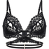 Otwarty biustonosz bralette Anna, Czarny