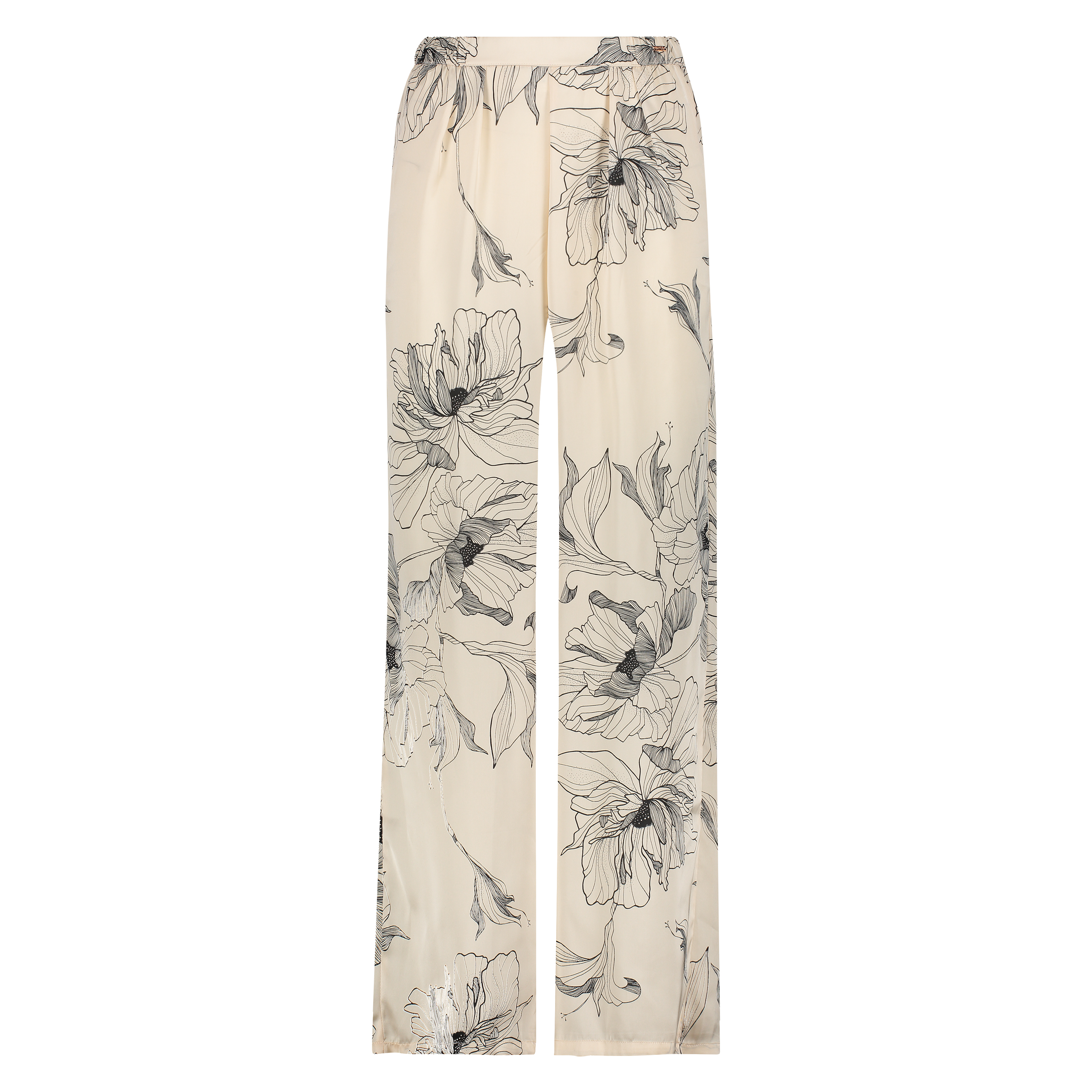 Lotus satin palazzo trousers, Różowy, main