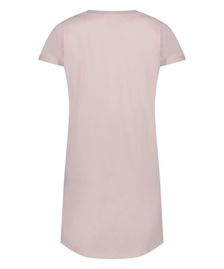 Koszula nocna z okrągłym dekoltem, Fioletowy