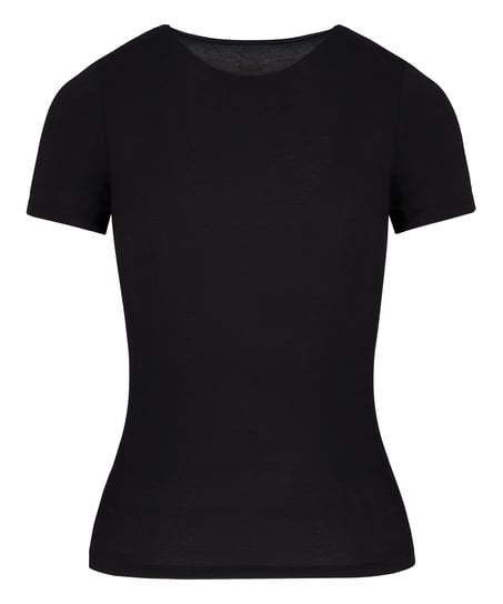Basicowy Top z Kr&oacute;tkim Rękawem, Czarny
