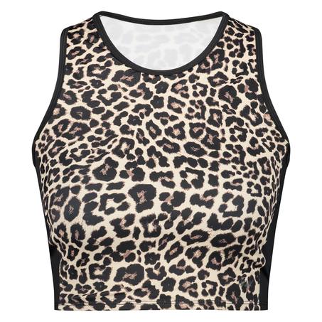 HKMX Leopard Sports cropped tanktop, Szary