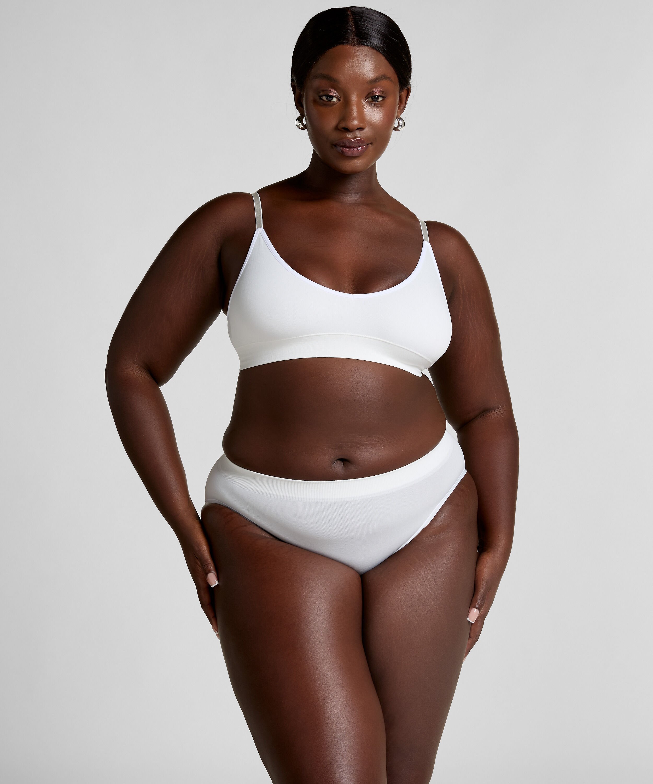 Tr&oacute;jkątny biustonosz bralette Dide, Biały