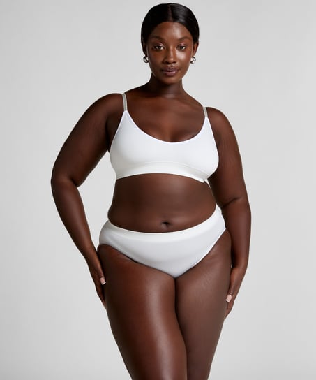 Tr&oacute;jkątny biustonosz bralette Dide, Biały