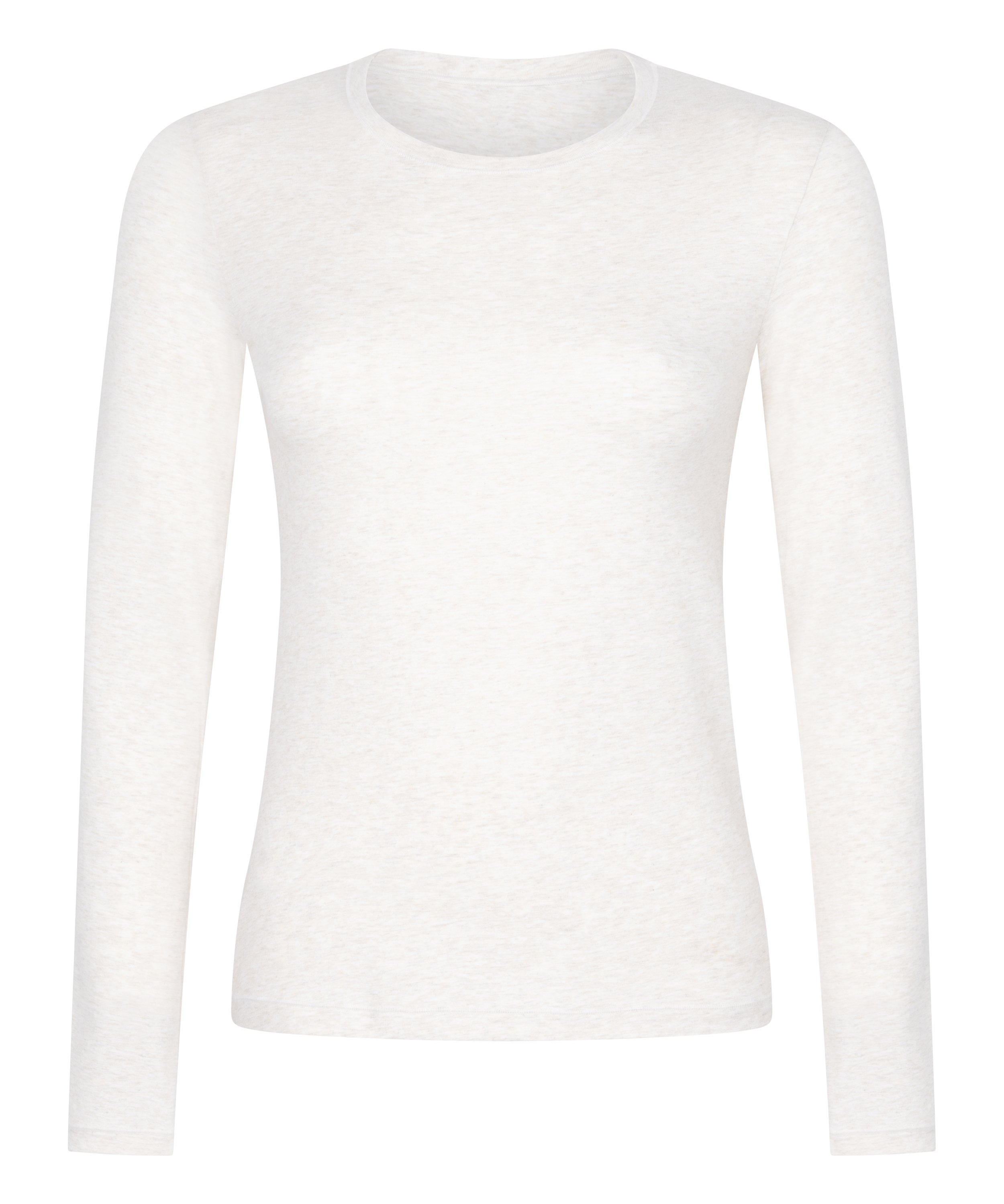 Bluzka z długim rękawem z miękkiej bawełny, Beżowy, main