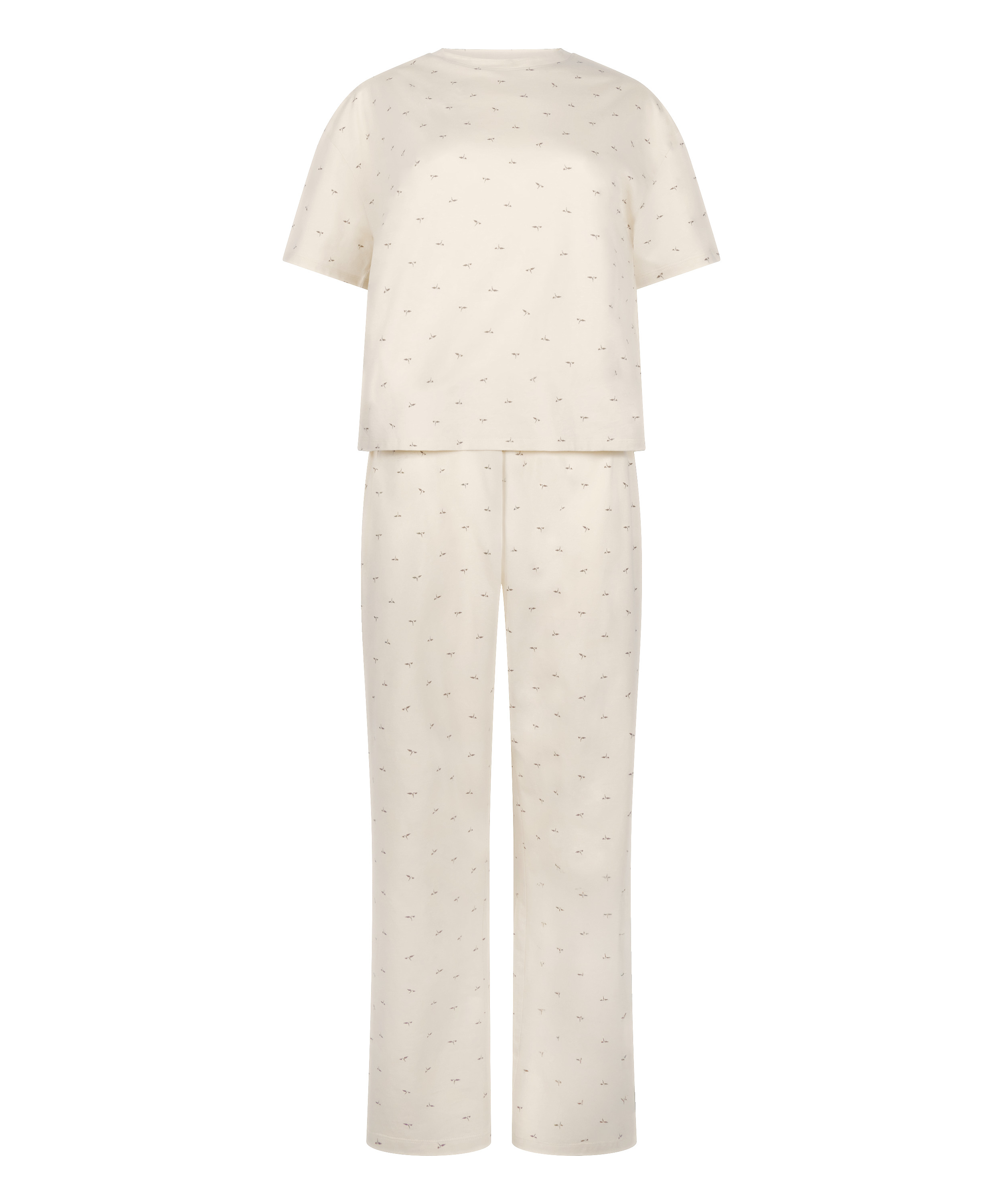 Dżersejowy zestaw piżamowy, Biały, main