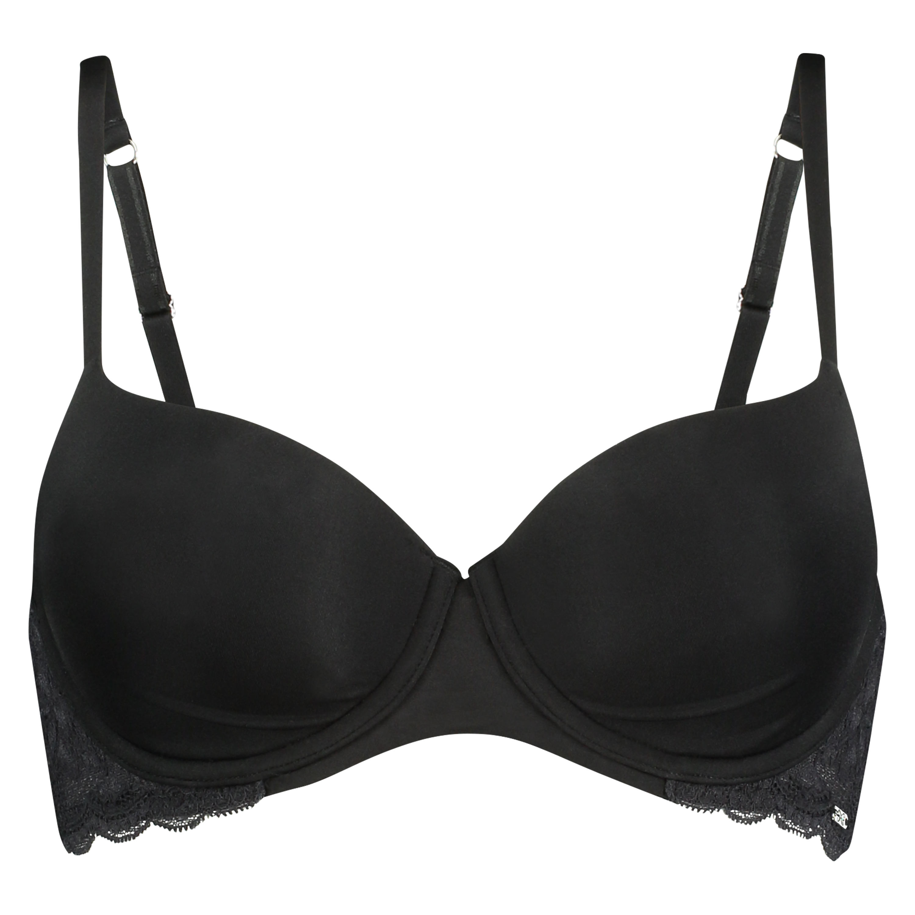 Angie Padded Underwired Bra, Czarny, main