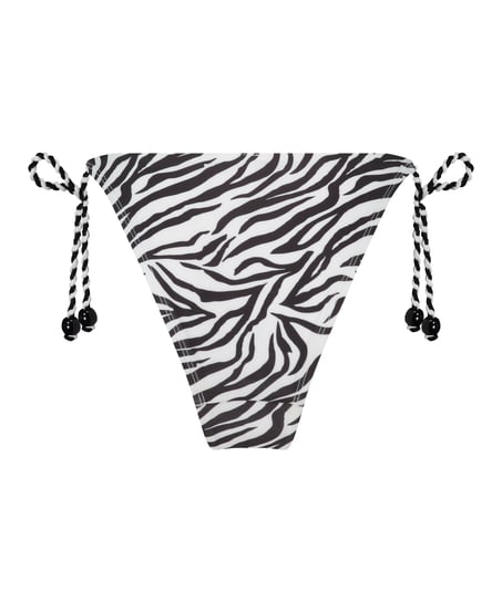 Majtki Bikini Cheeky Tanga Doha Zebra, Biały