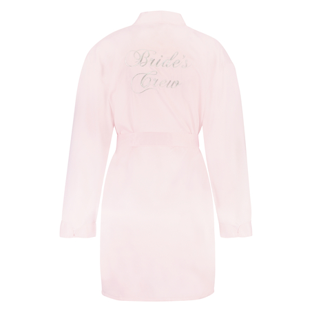 Satin Kimono Brides Crew, Różowy