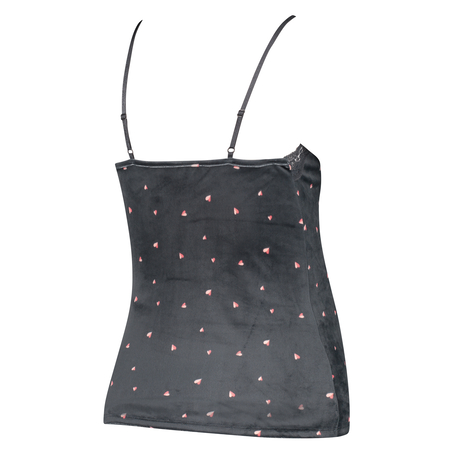 Welurowy top ciążowy na ramiączkach, Szary