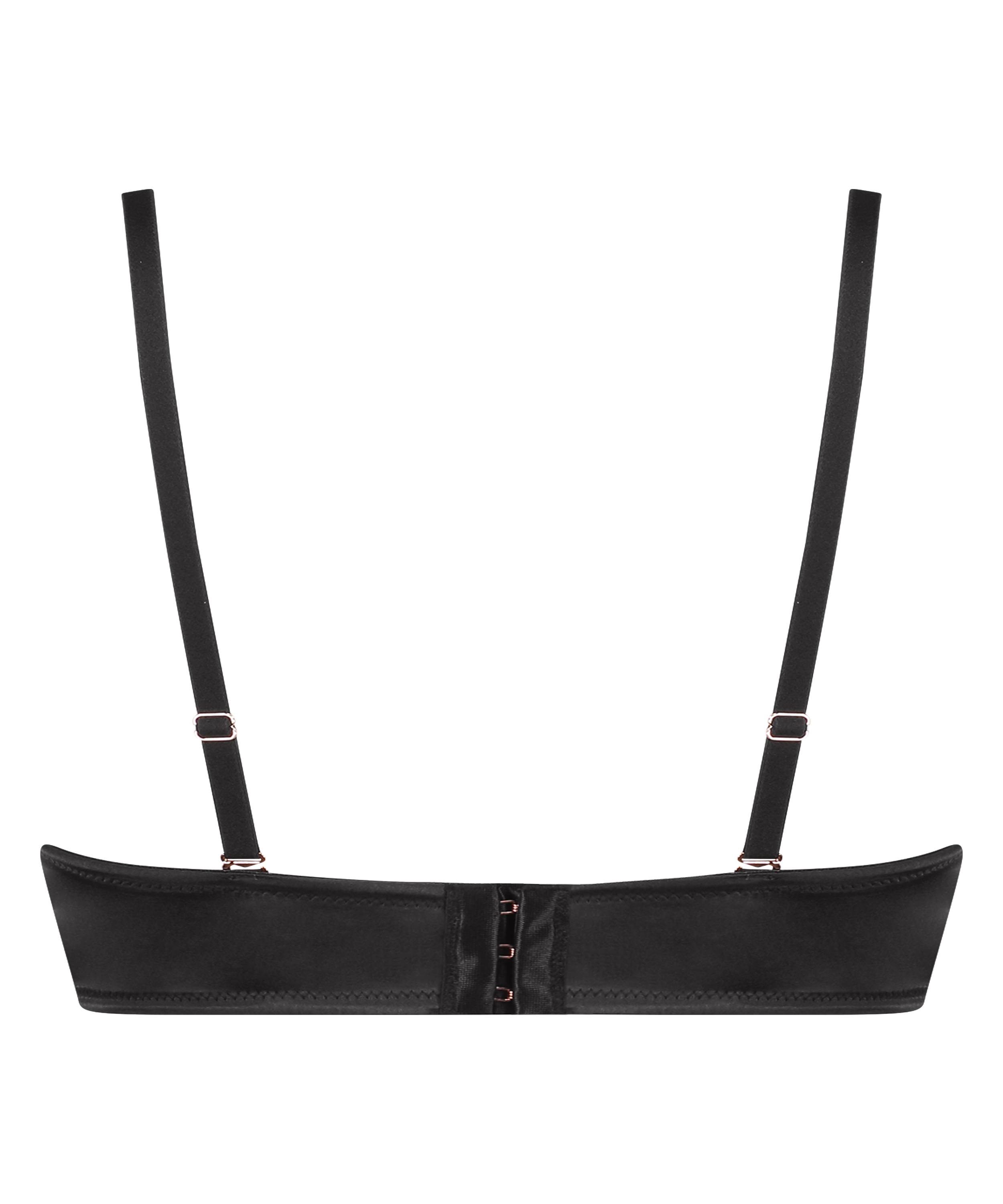 Usztywniony biustonosz z fiszbinami Chalice bez ramiączek, Czarny, main