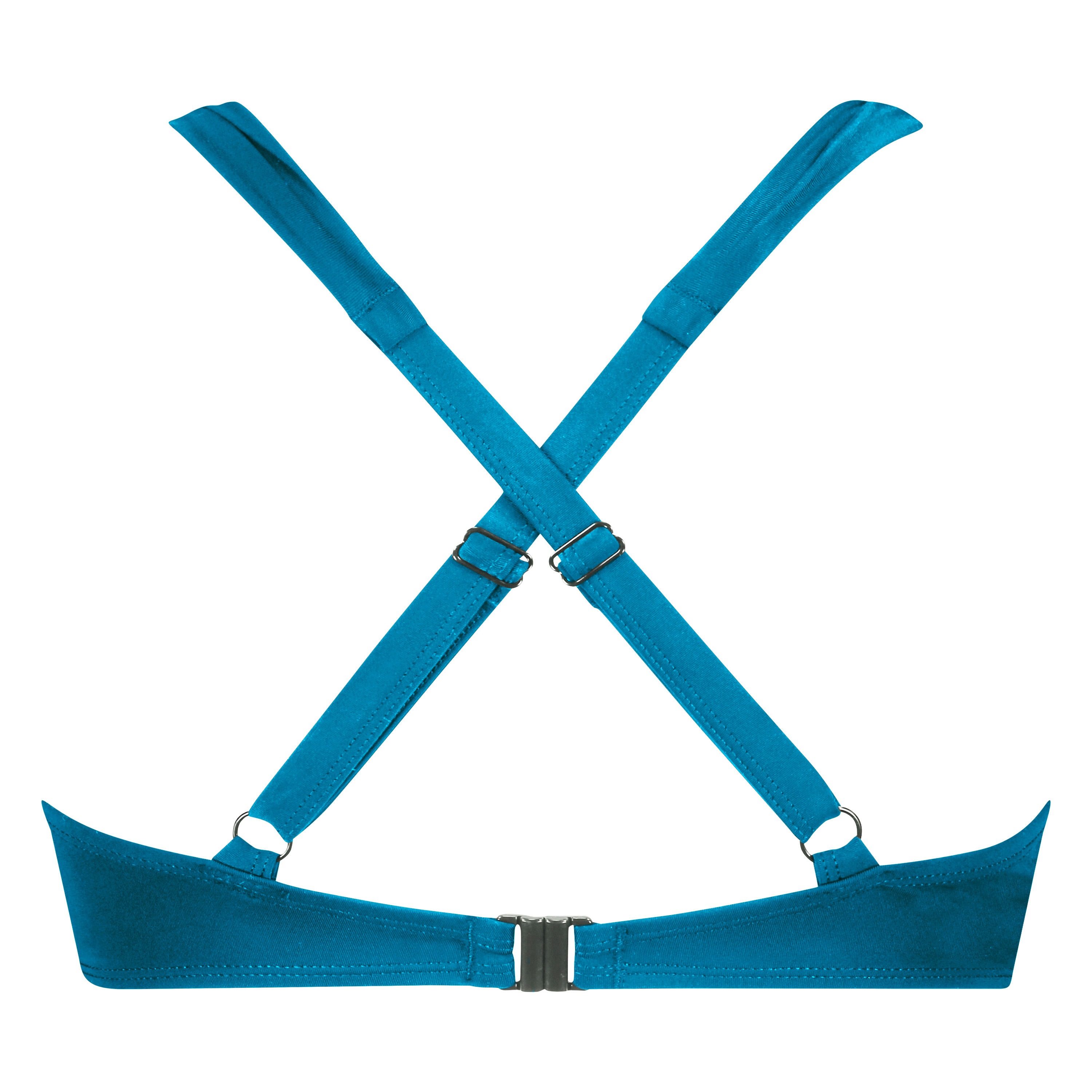 Usztywniona góra od bikini z fiszbinami Sunset Dreams - miseczki E+, Niebieski, main