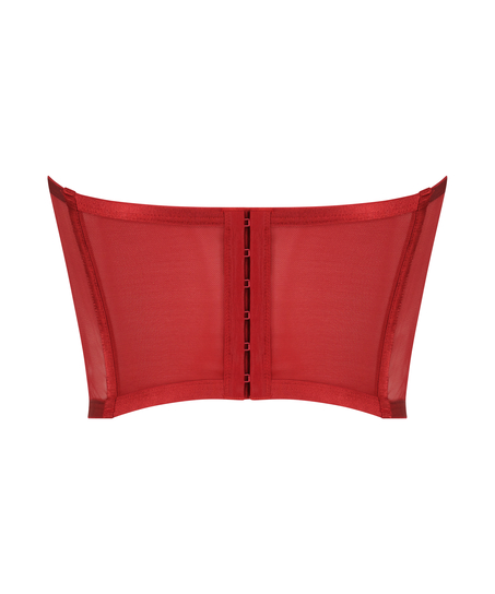 Biustonosz bustier bez miseczek Violet, Czerwony
