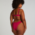 Majtki Bikini Wysoko Krojona Scallop, R&oacute;żowy