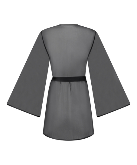 Kimono z siateczki Imani, Czarny