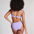 Scallop biustonosz bikini bez wkładek z fiszbinami, Fioletowy