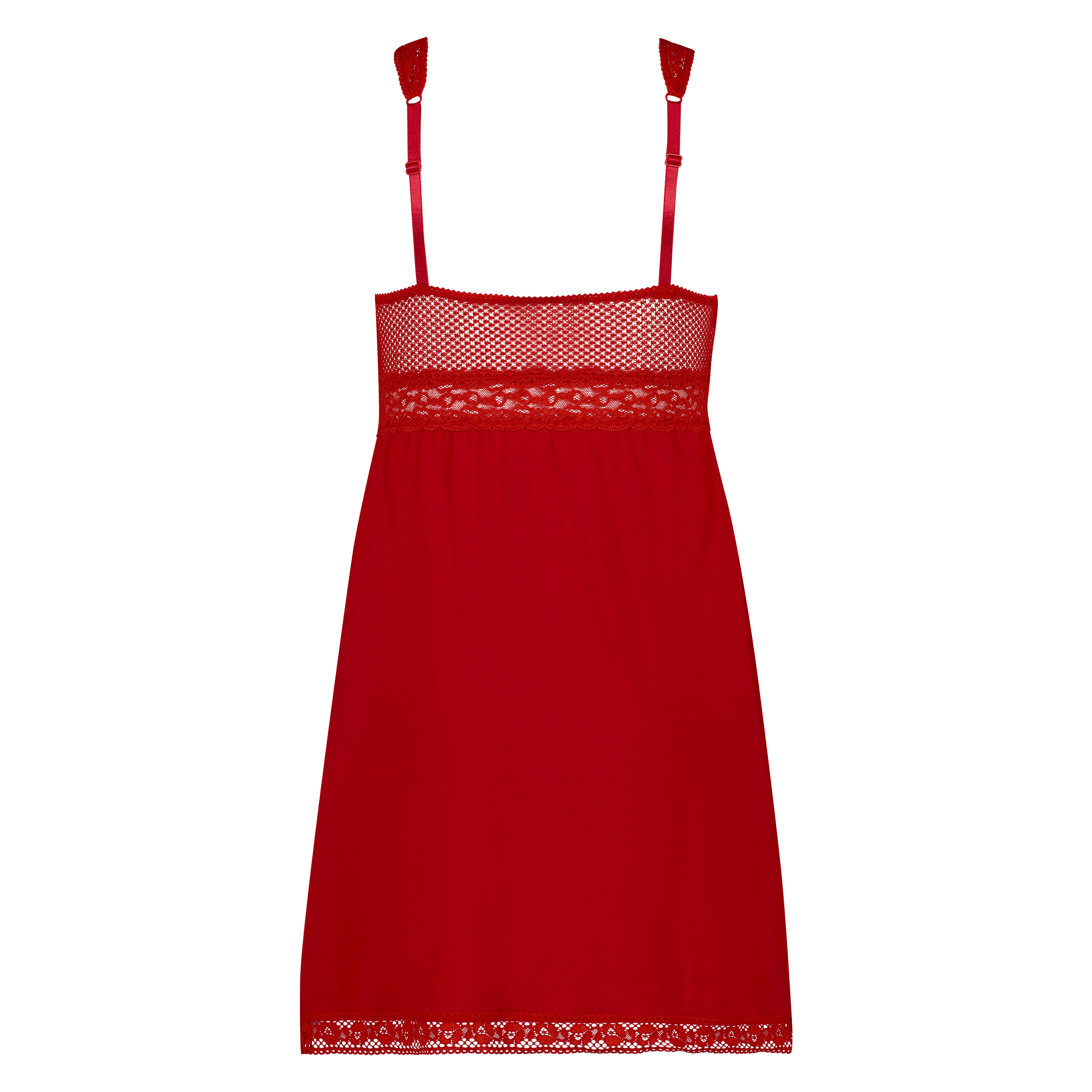 Graphic Lace slipdress, Czerwony, main