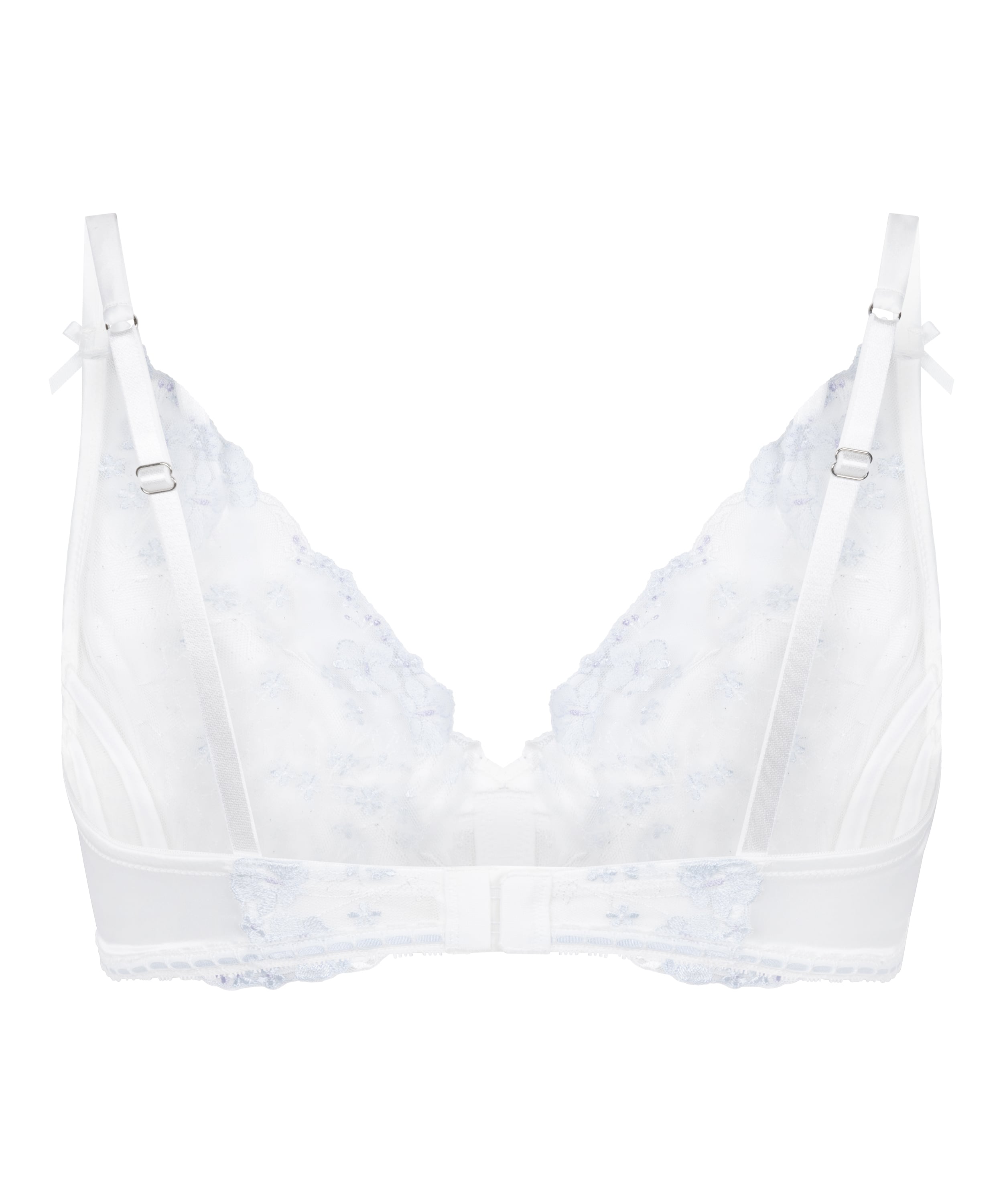 Biustonosz Longline z Fiszbinami Bez Wyści&oacute;łki Peonie, Biały, main