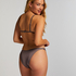 Majtki Bikini Wysoko Krojona Luna, Szary