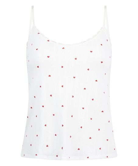 Cami lace top, Biały