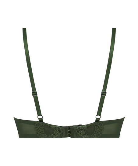 Usztywniony biustonosz maximizer z fiszbinami Daisy, Zielony