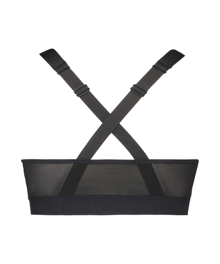 Sportowy biustonosz Gold Glitter HKMX The Pro - poziom 3, Czarny