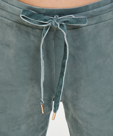 Petite Joggery welurowe, Zielony