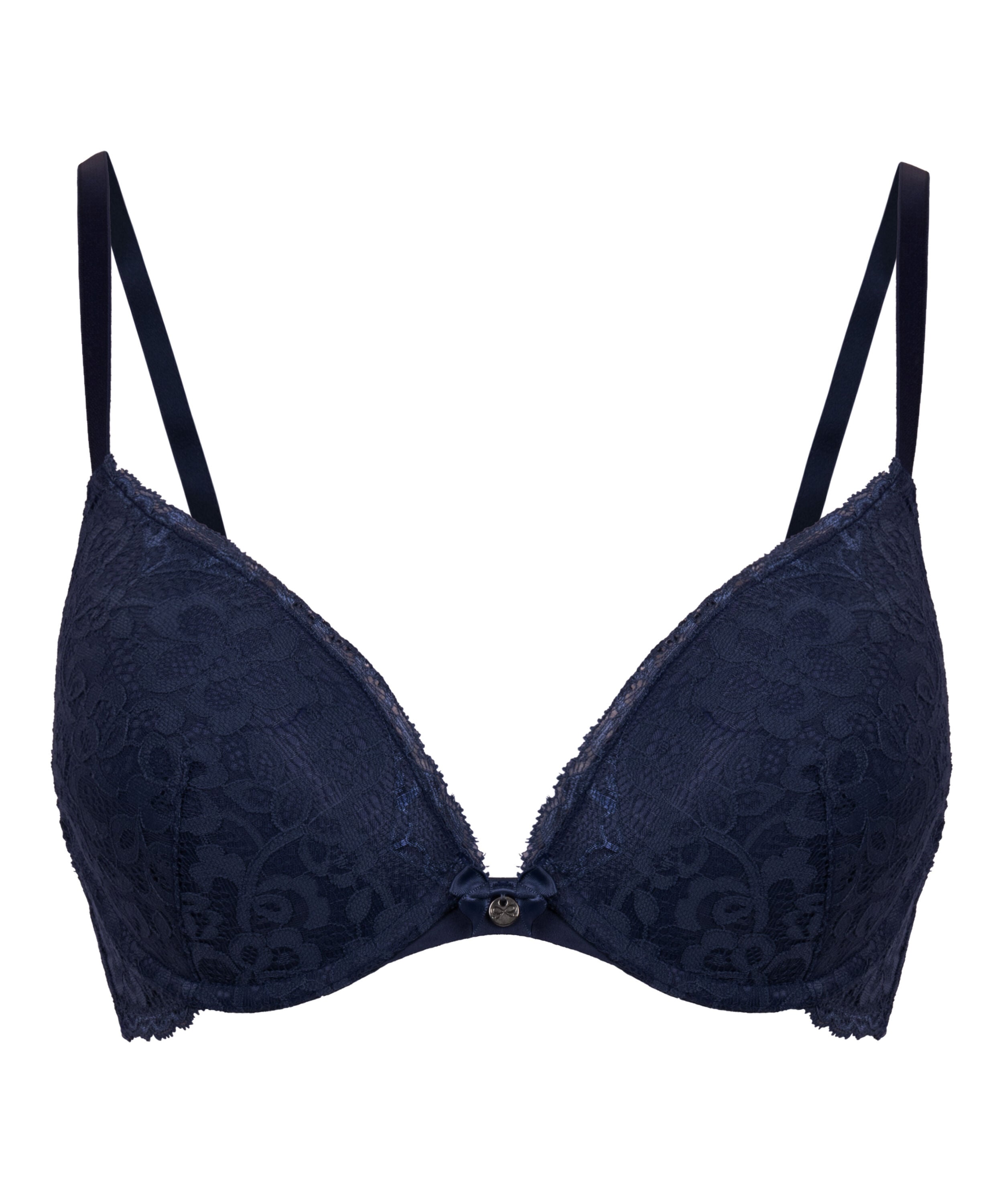 Wyściełany biustonosz push-up z fiszbinami Marine, Niebieski