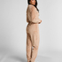 Onesie ze wzorem warkoczy z zamkiem błyskawicznym, Beżowy