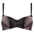 Padded underwired bra Loulou, Brązowy