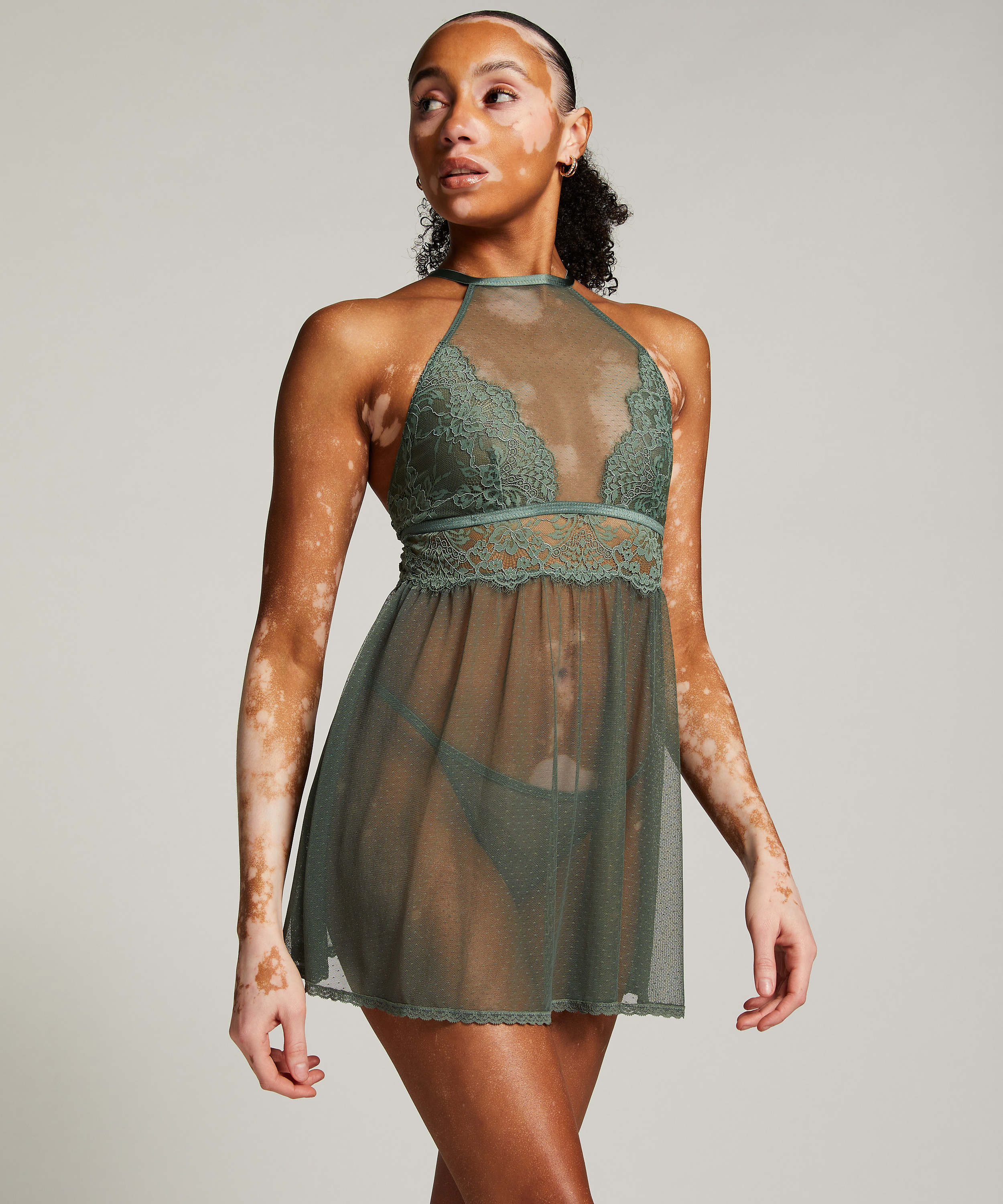 Babydoll Lace, Zielony, main