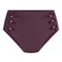 Majtki Bikini Panama z Wysokim Stanem, Fioletowy