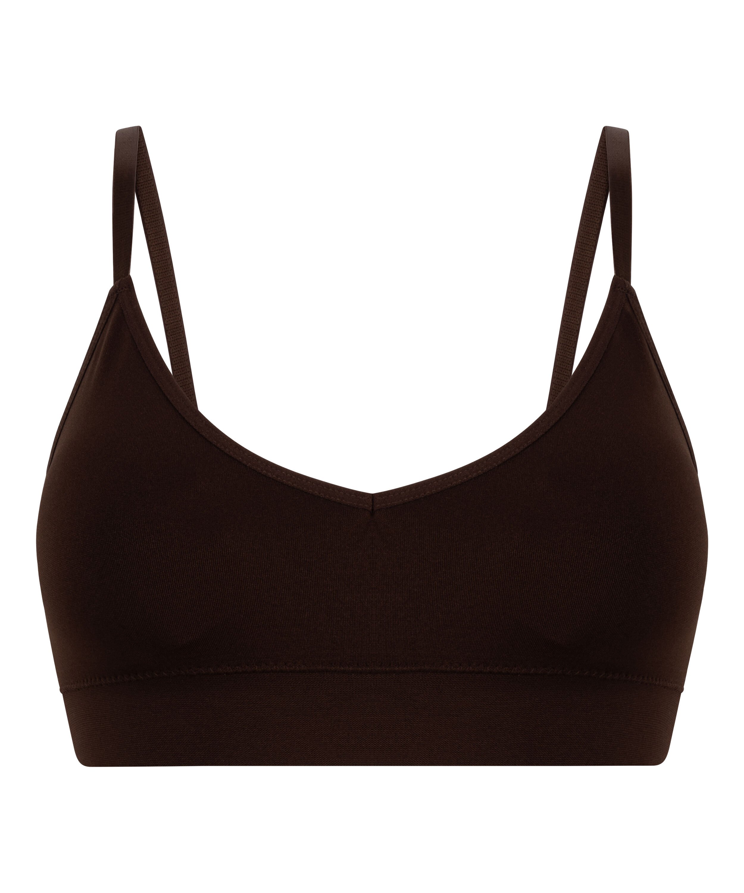 Tr&oacute;jkątny biustonosz bralette Dide, Brązowy