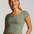 Top od piżamy z kr&oacute;tkimi rękawami Henley, Zielony