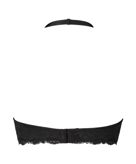 Usztywniona braletka halter Rosalyn, Czarny
