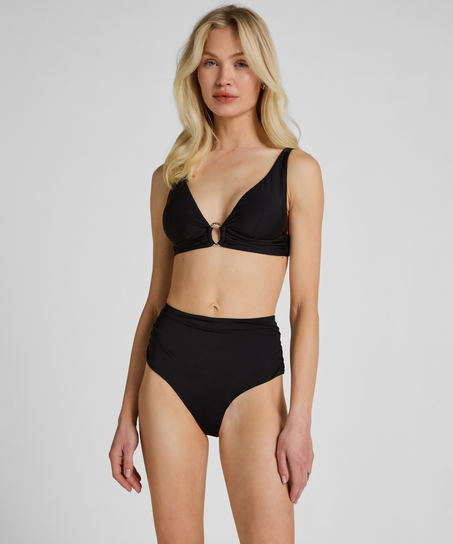 Triangle Bikini Top Luxe, Czarny