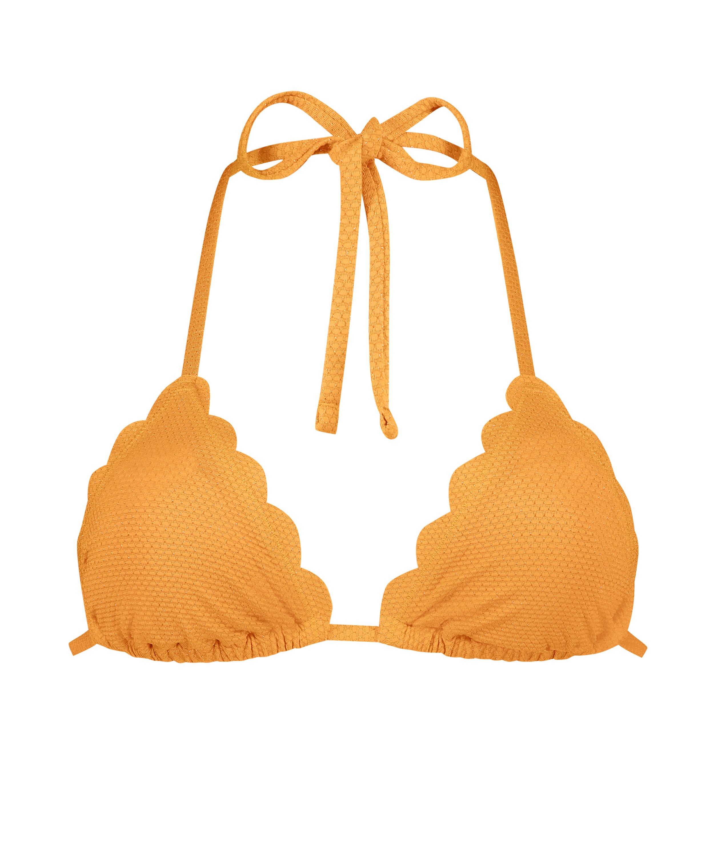 Tr&oacute;jkątna g&oacute;ra od bikini Scallop Lurex, Pomarańczowy, main