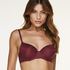 Angie Padded Underwired Bra, Czerwony