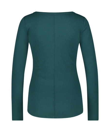 Top piżamowy z długimi rękawami, Niebieski