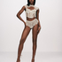 Top z fiszbinami Lace Camille, Biały