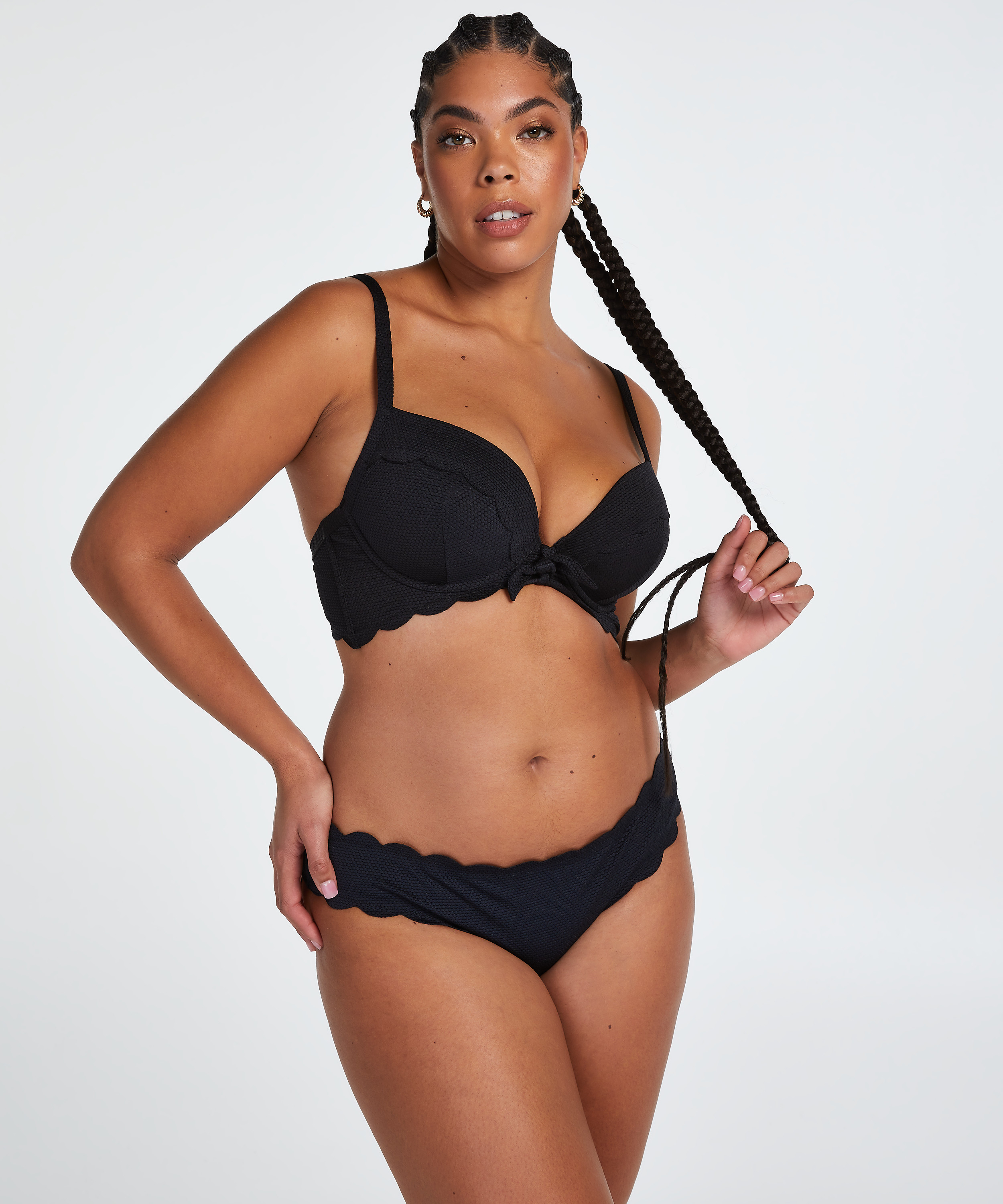 Majtki Bikini Rio Scallop, Czarny, main