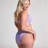 Scallop biustonosz bikini bez wkładek z fiszbinami, Fioletowy