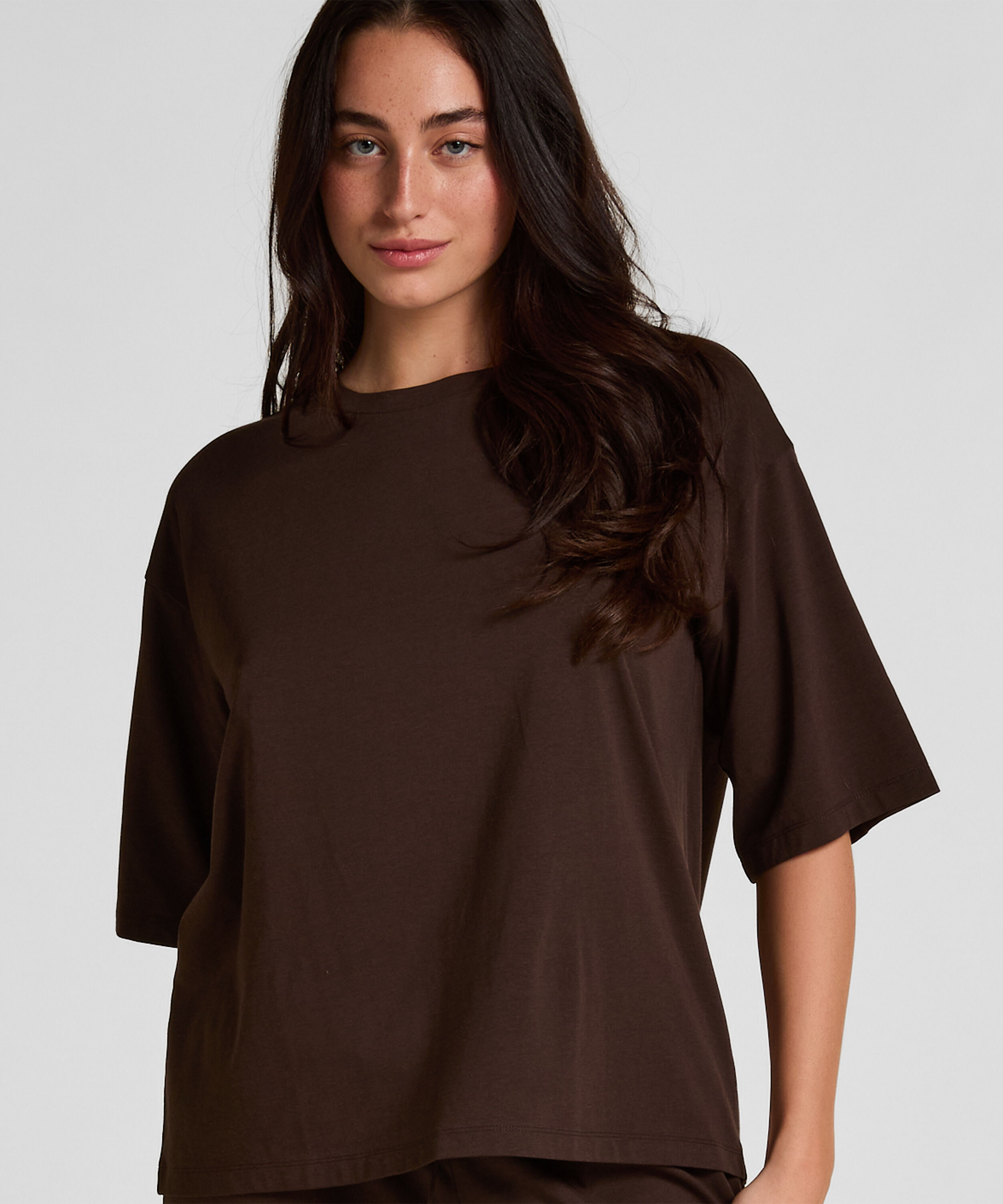 Pyjama Top Loose, Brązowy