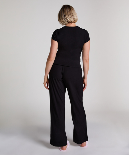 Spodnie Rib Essential, Czarny