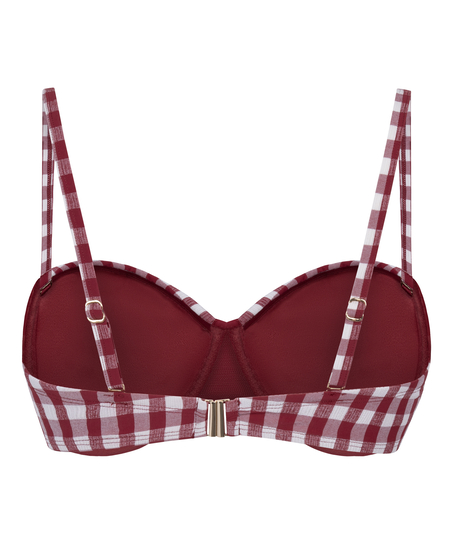 Usztywniany Biustonosz Bikini z Fiszbinami Amalfi, Czerwony