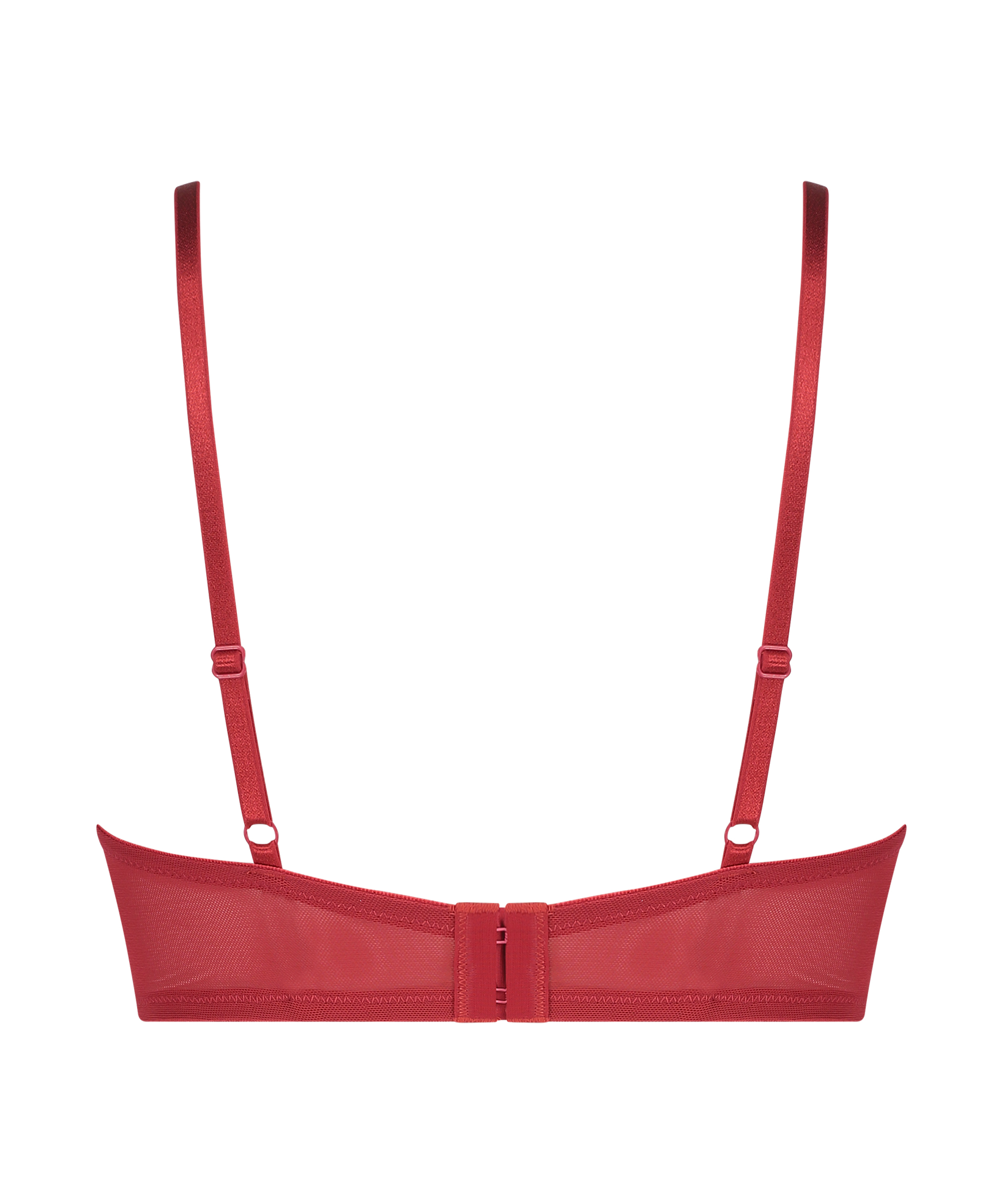 Długi usztywniony biustonosz z fiszbinami Harriet, Czerwony, main