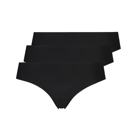 Niewidoczne pod ubraniem brazyliany z bawełny, Czarny