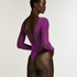 Koronkowe body Nyakim, Fioletowy
