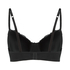 Biustonosz usztywniany z fiszbinami Secret Lace, Czarny