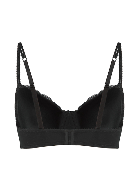Biustonosz usztywniany z fiszbinami Secret Lace, Czarny